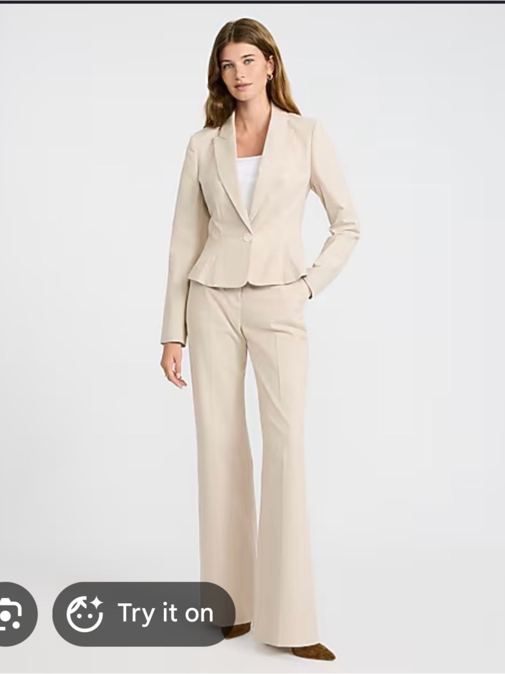 Express Houndstooth Stretch High Waisted Flare Trouser